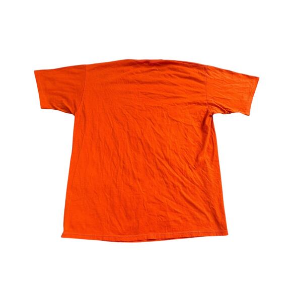 Vintage 80s 90s Official Raider Hater Mens XL Orange Single Stitch Shirt VTG - Picture 2 of 8